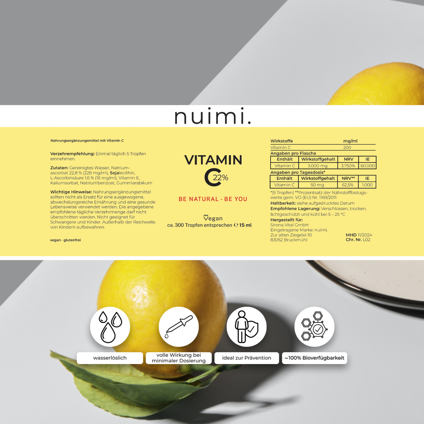 
                  
                    Vitamin C 22% - Restbestand MHD 11/24
                  
                